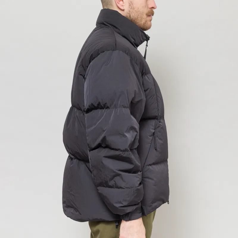 Goldwin Dope Dyed Ripple Nylon Down Jacket Deep Charcoal-4
