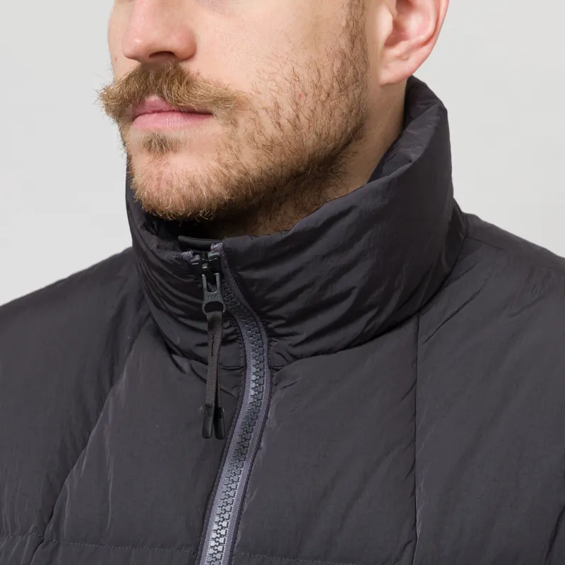 Goldwin Dope Dyed Ripple Nylon Down Jacket Deep Charcoal-5