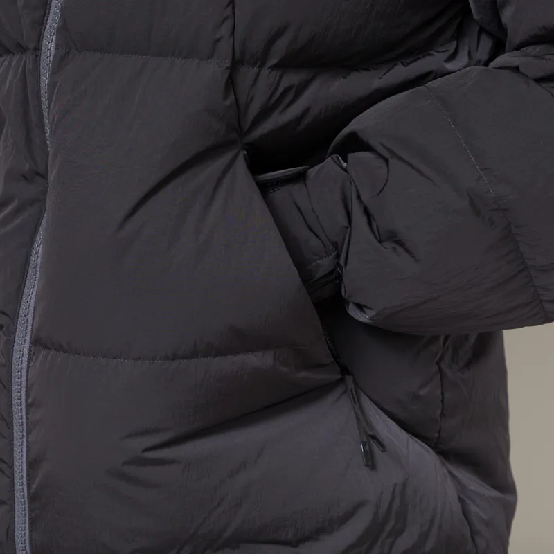 Goldwin Dope Dyed Ripple Nylon Down Jacket Deep Charcoal-9