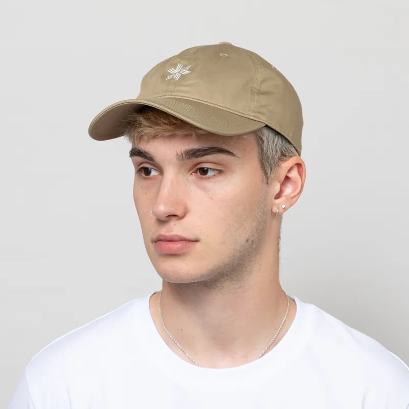 Goldwin Mens Logo Cotton Cap Oak Beige