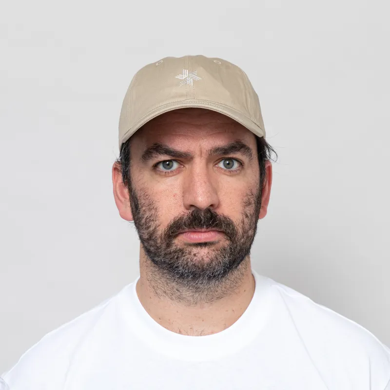 Goldwin Logo Cotton Cap Oak Beige-1