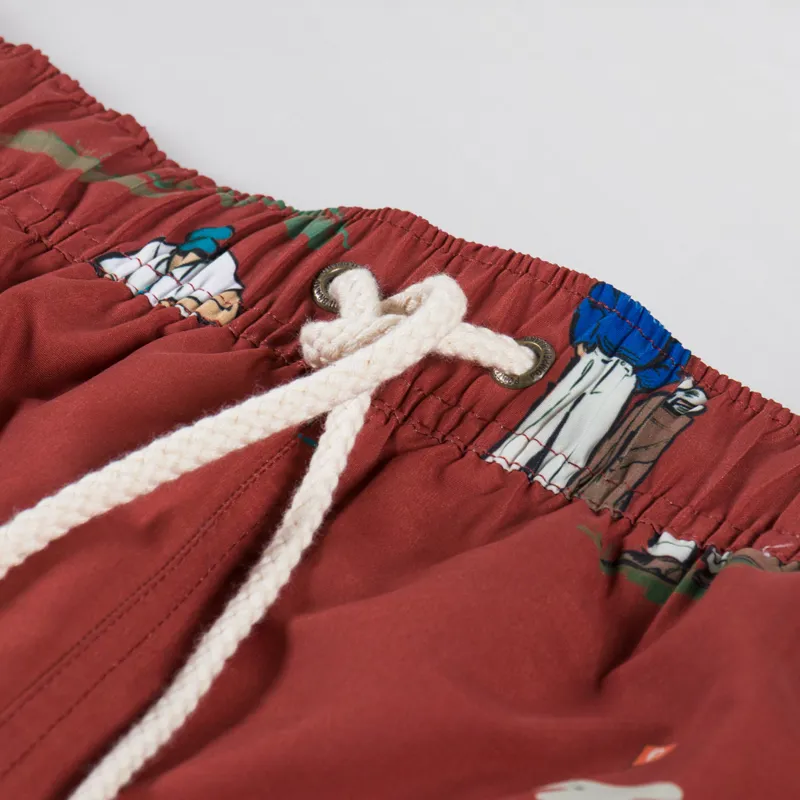 Pompeii Golf Swim Trunks Ruby Red-4