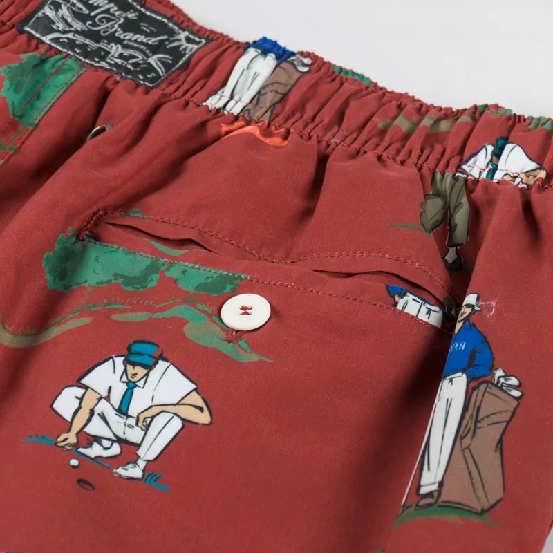 Pompeii Golf Swim Trunks Ruby Red-7