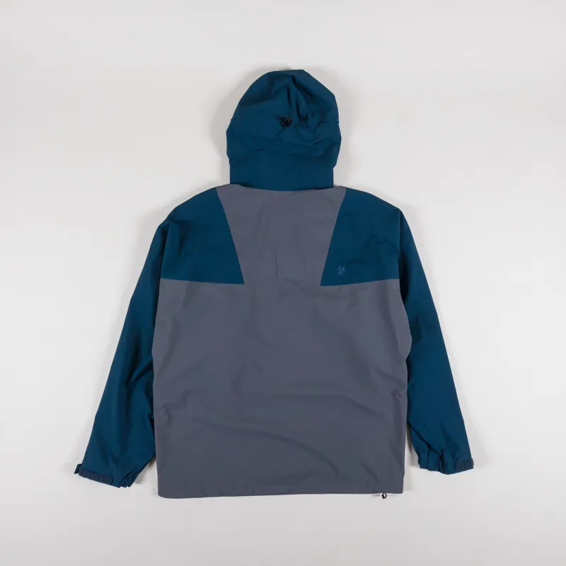 Goldwin Pertex Shieldair Mountaineering Jacket Focus Gray Navy Blue-2