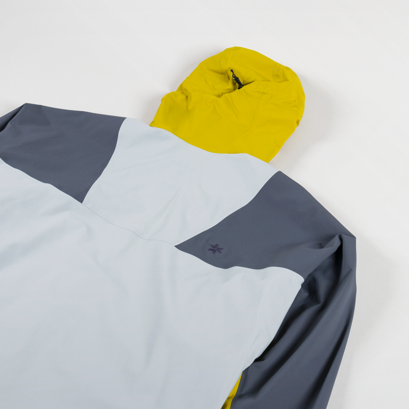 Goldwin Pertex Shieldair Mountaineering Jacket Gray Acid Yellow-5