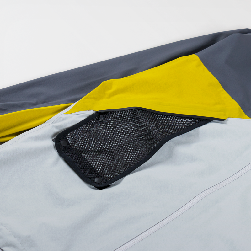 Goldwin Pertex Shieldair Mountaineering Jacket Gray Acid Yellow-7