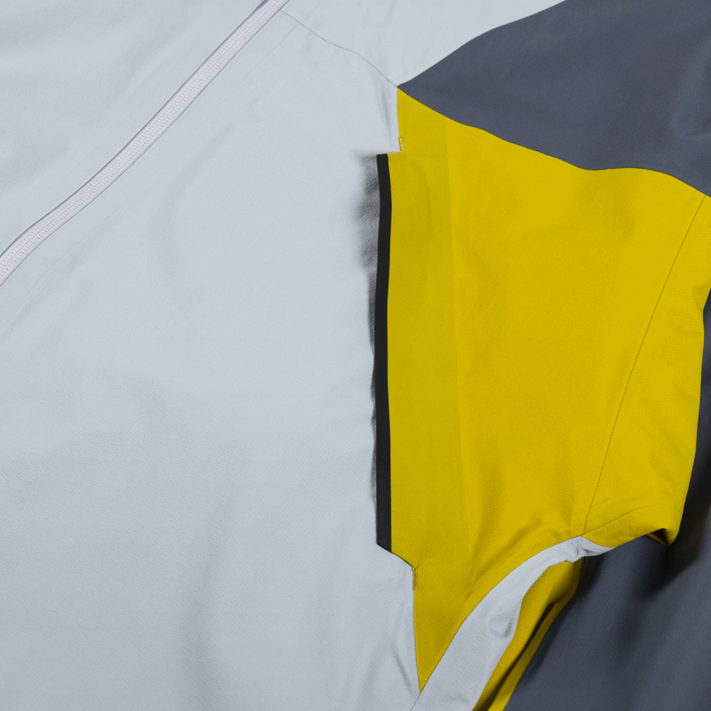 Goldwin Pertex Shieldair Mountaineering Jacket Gray Acid Yellow-9