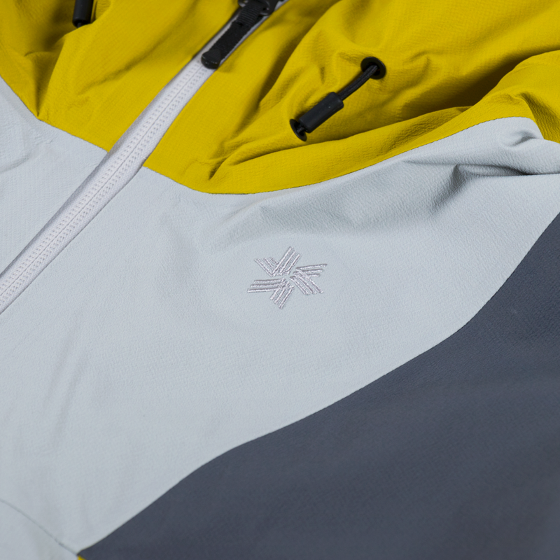 Goldwin Pertex Shieldair Mountaineering Jacket Gray Acid Yellow-11