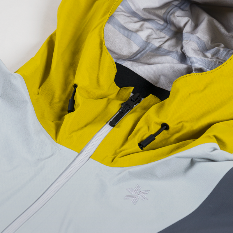 Goldwin Pertex Shieldair Mountaineering Jacket Gray Acid Yellow-6