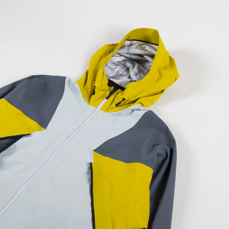 Goldwin Pertex Shieldair Mountaineering Jacket Gray Acid Yellow-3