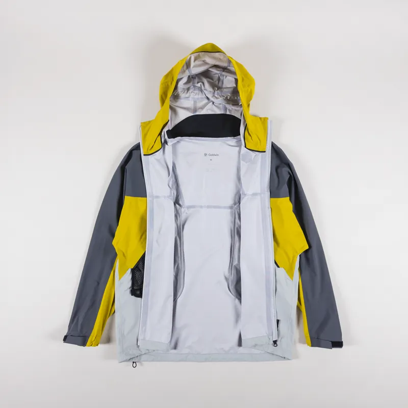 Goldwin Pertex Shieldair Mountaineering Jacket Gray Acid Yellow-1