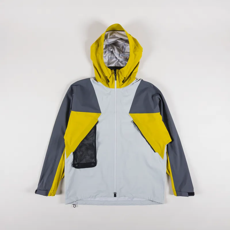 Goldwin Pertex Shieldair Mountaineering Jacket Gray Acid Yellow