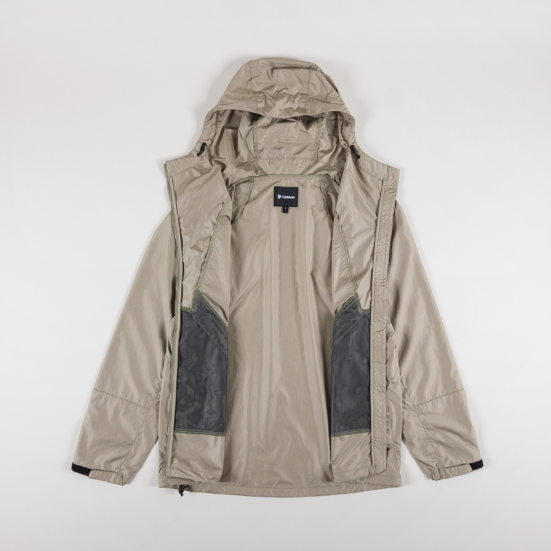 Goldwin Ripstop Light Water Repellent Jacket Oak Beige-1