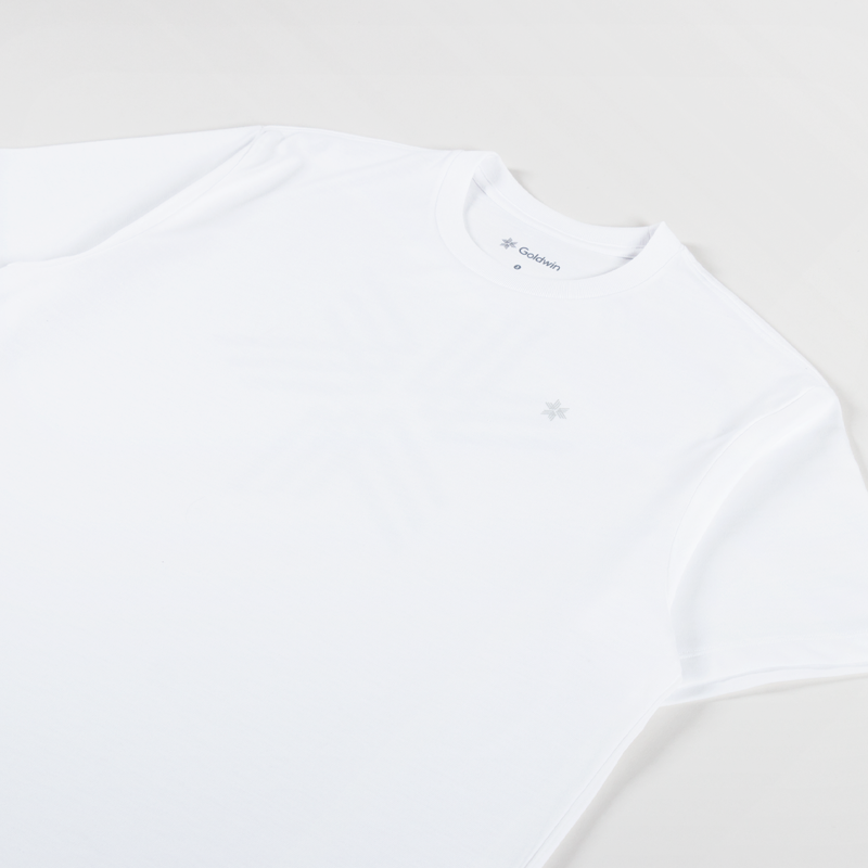 Goldwin Big Logo Print T Shirt White-3