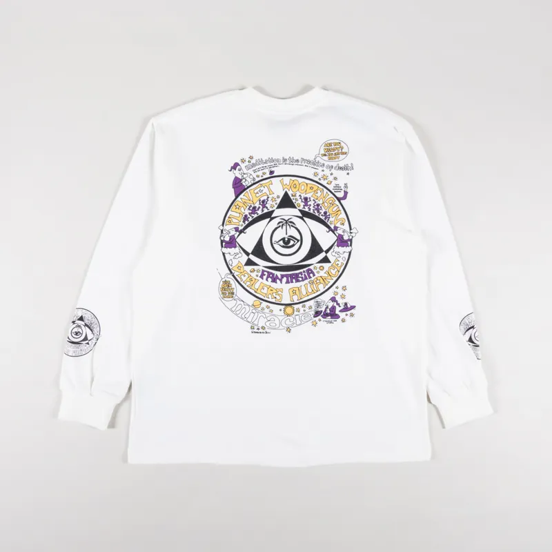 Woodensun Gong Gnome Long Sleeve T Shirt White