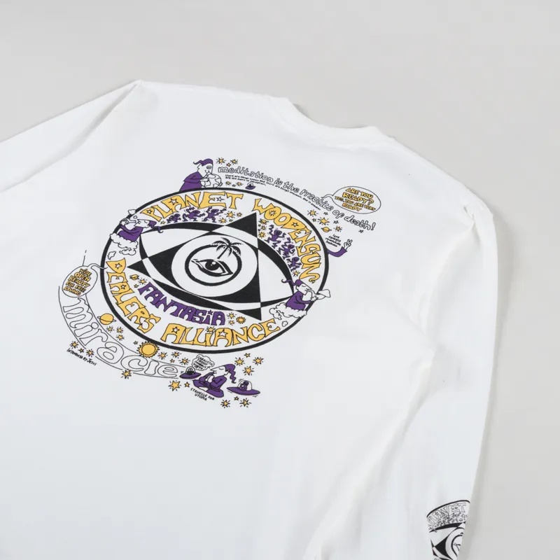 Woodensun Gong Gnome Long Sleeve T Shirt White-2