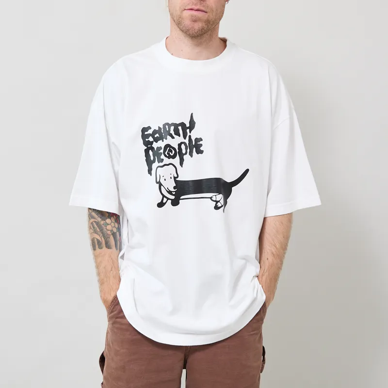 Earth People Googe T Shirt White