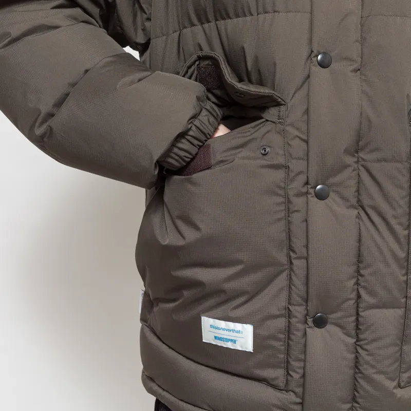 thisisneverthat GORE-TEX WINDSTOPPER Expedition Down Jacket Olive Drab-9