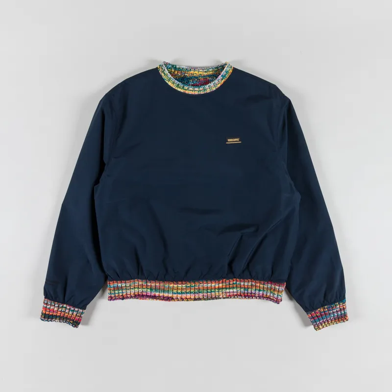 thisisneverthat GORE-TEX WINDSTOPPER Reversible Knit Crew Navy-1