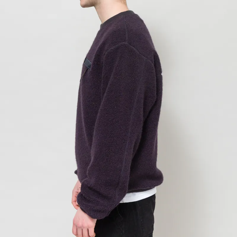 thisisneverthat GORE-TEX WINDSTOPPER Wool Fleece Crew Navy-3