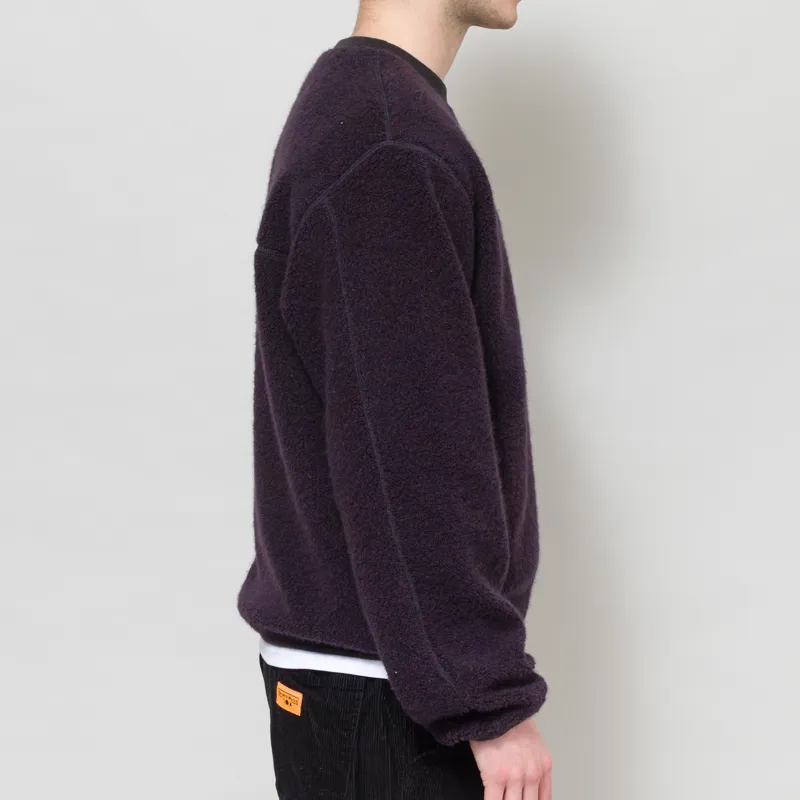 thisisneverthat GORE-TEX WINDSTOPPER Wool Fleece Crew Navy-5