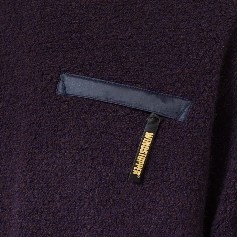 thisisneverthat GORE-TEX WINDSTOPPER Wool Fleece Crew Navy-7