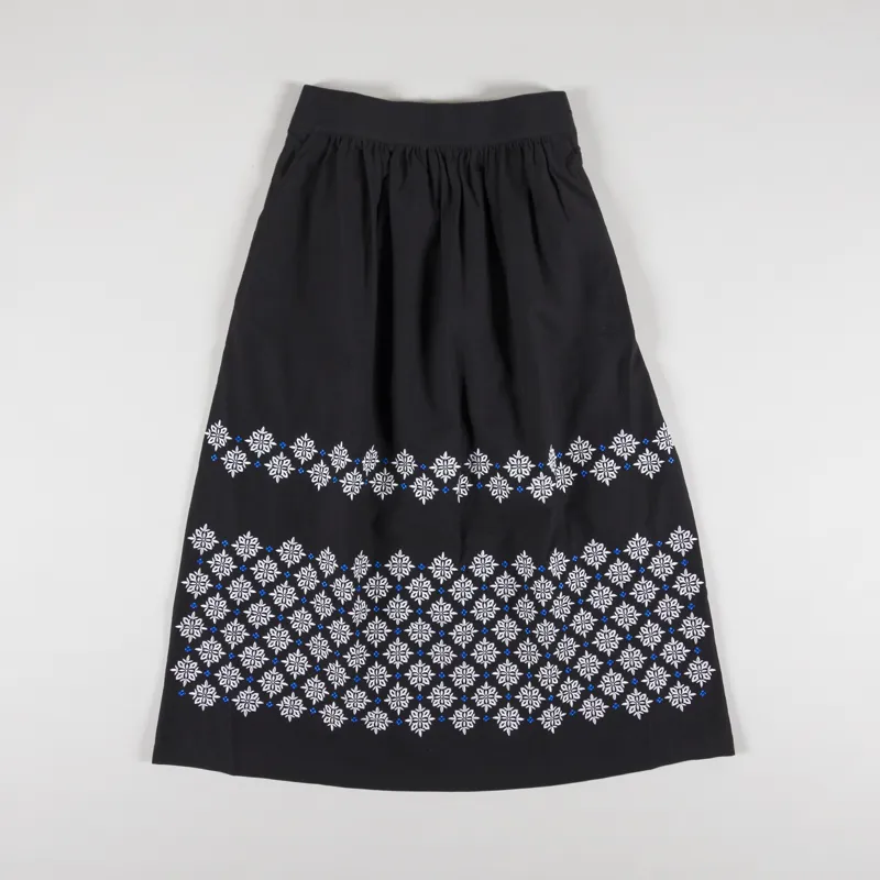 Sideline Womens Gaia Skirt Black Embroidery 