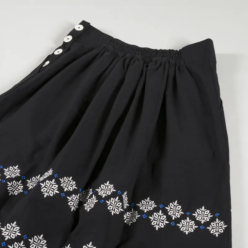 Sideline Womens Gaia Skirt Black Embroidery -7
