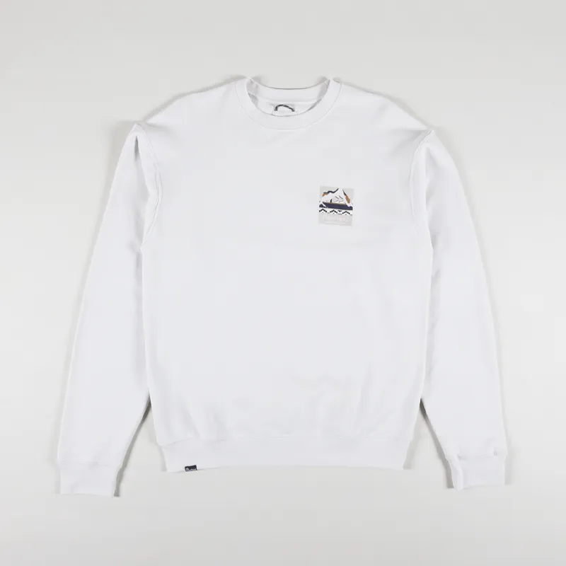 Penfield Geo Back Print Sweatshirt Nimbus Cloud-1