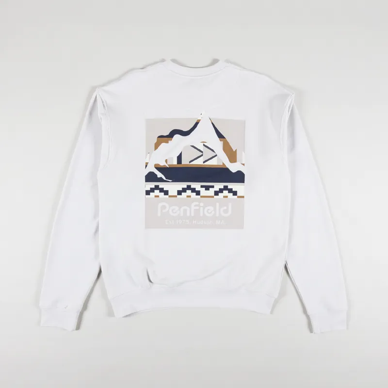 Penfield Geo Back Print Sweatshirt Nimbus Cloud