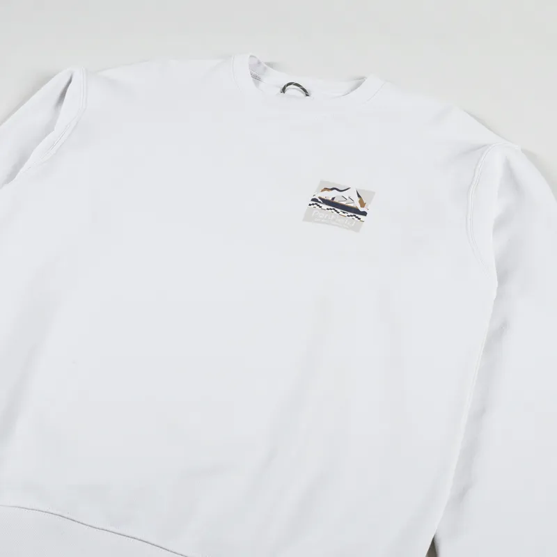 Penfield Geo Back Print Sweatshirt Nimbus Cloud-3