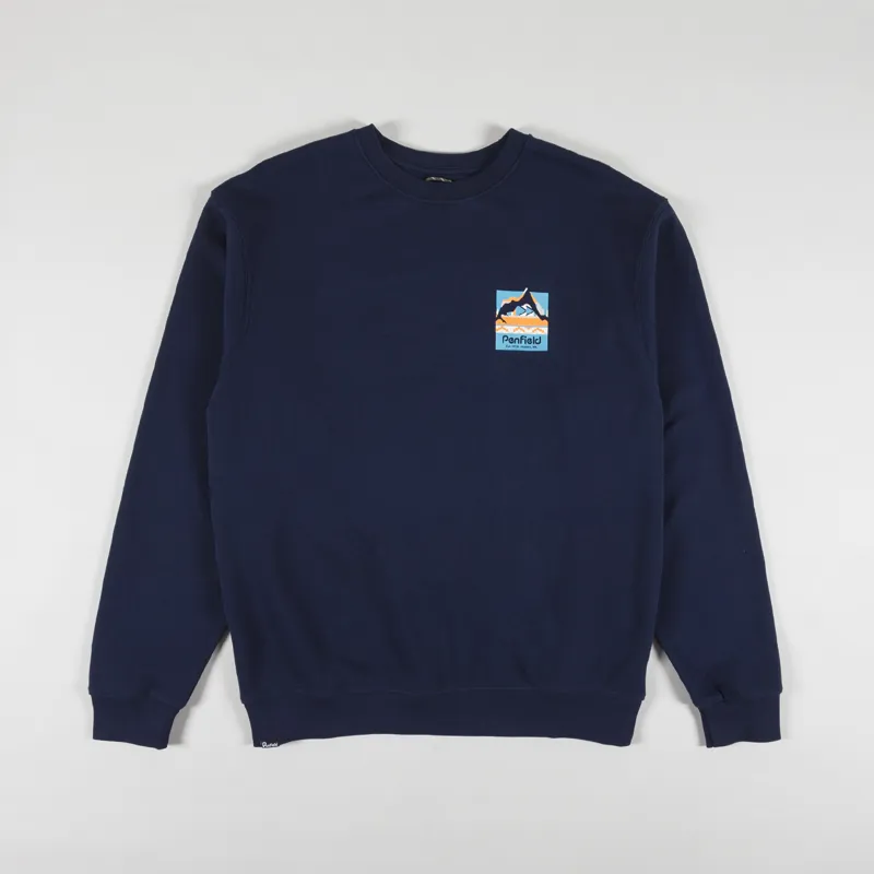 Penfield Geo Back Print Sweatshirt Navy-1
