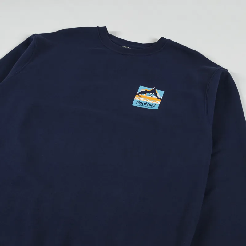 Penfield Geo Back Print Sweatshirt Navy-3