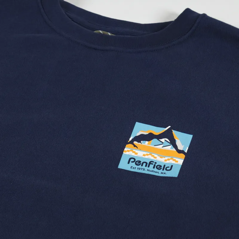 Penfield Geo Back Print Sweatshirt Navy-4