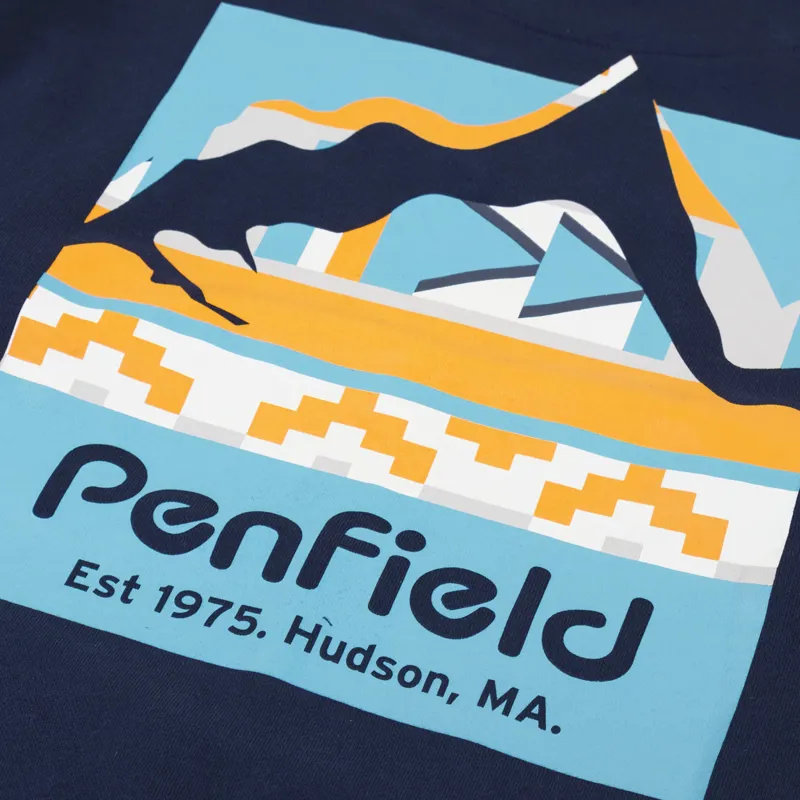Penfield Geo Back Print Sweatshirt Navy-7