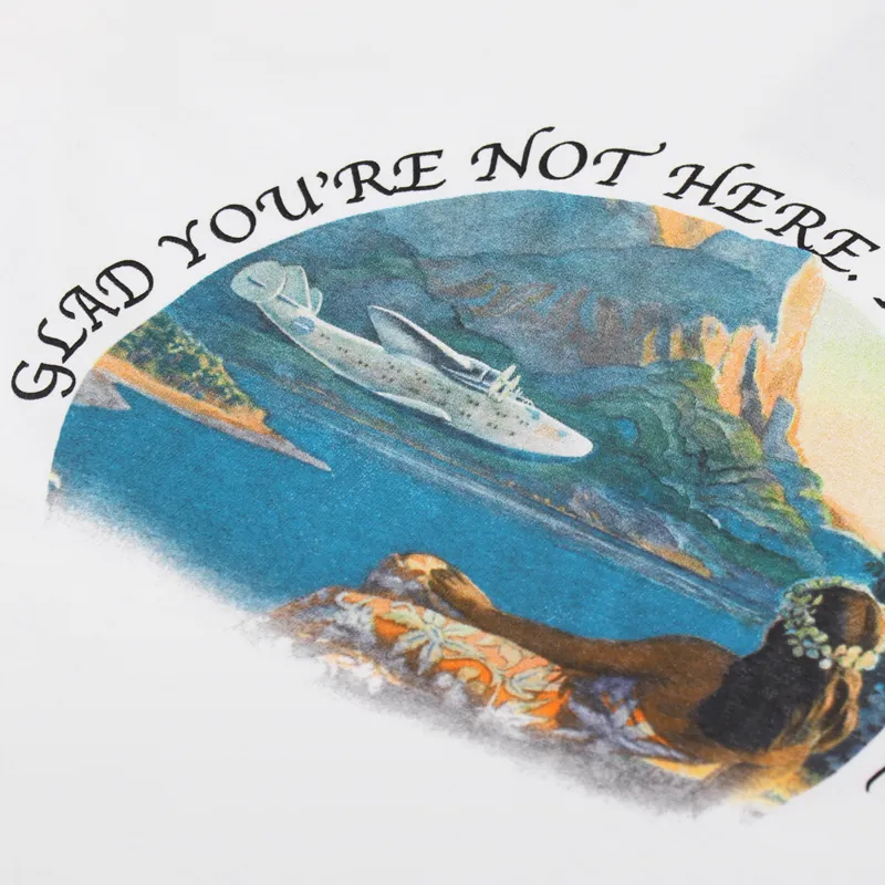 Huf Glad Youre Not Here T Shirt White-3