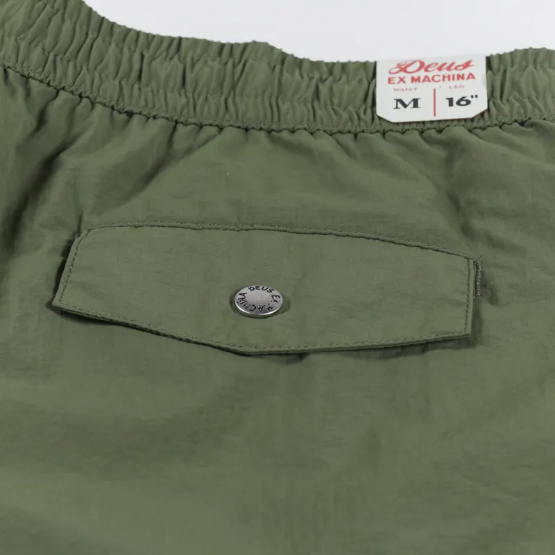 Deus Ex Machina Mens Glide Short Swim Shorts Capulet Olive Green