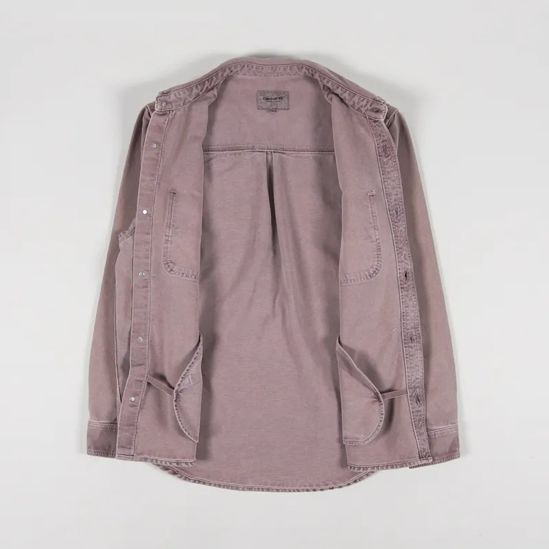 Carhartt WIP Glenn Shirt Jac Dark Plum Faded-1