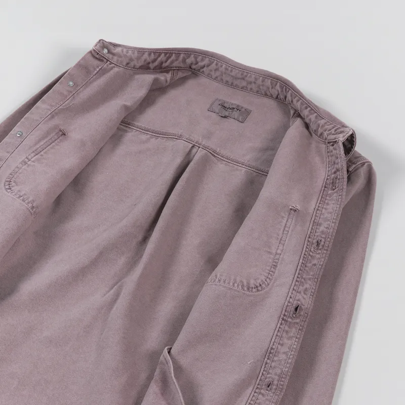 Carhartt WIP Glenn Shirt Jac Dark Plum Faded-4