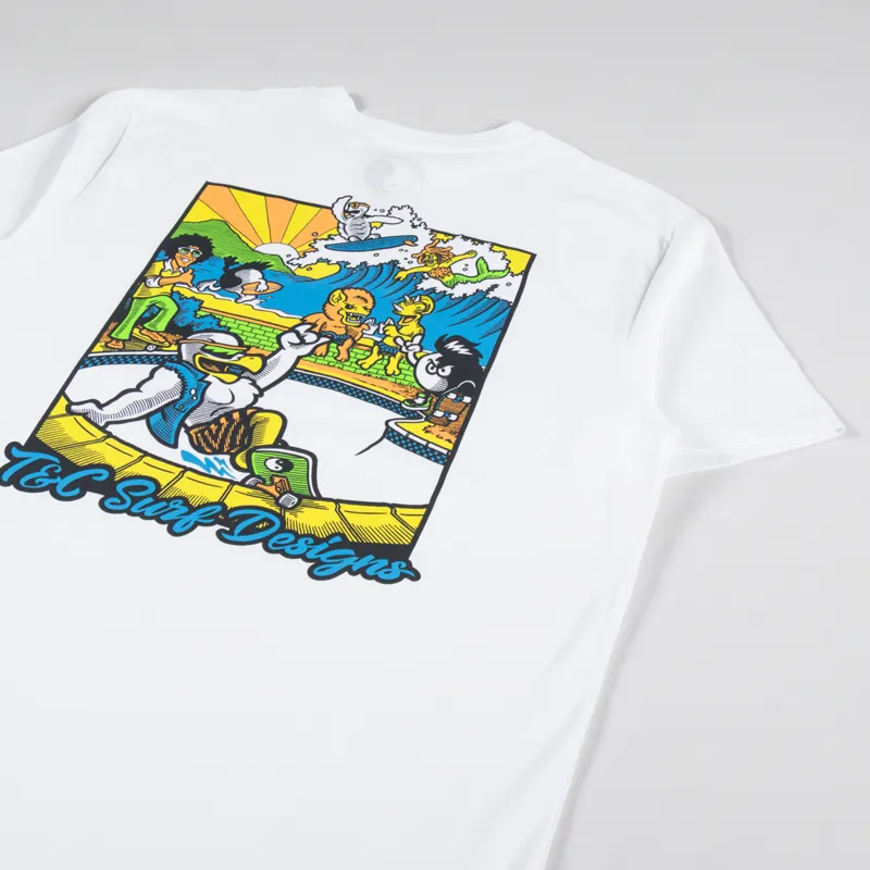 T And C Surf Gnar Gull T Shirt White-2