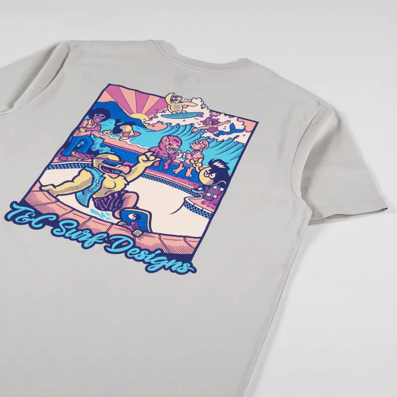 T And C Surf Gnar Gull T Shirt Faded Grey-2