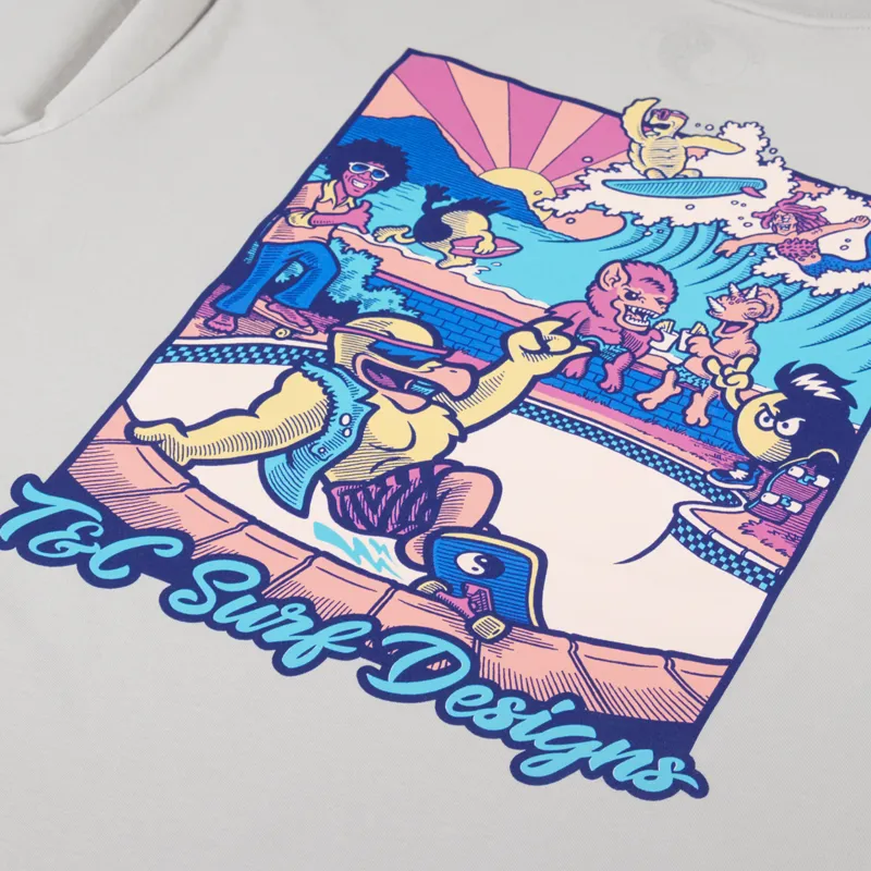 T And C Surf Gnar Gull T Shirt Faded Grey-4