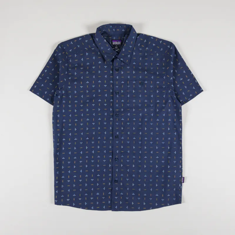 Patagonia Go To Shirt Flying Climb Tidepool Blue