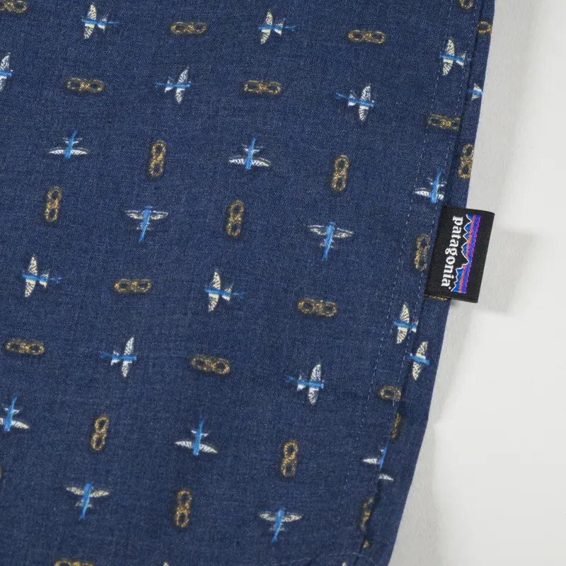 Patagonia Go To Shirt Flying Climb Tidepool Blue-1