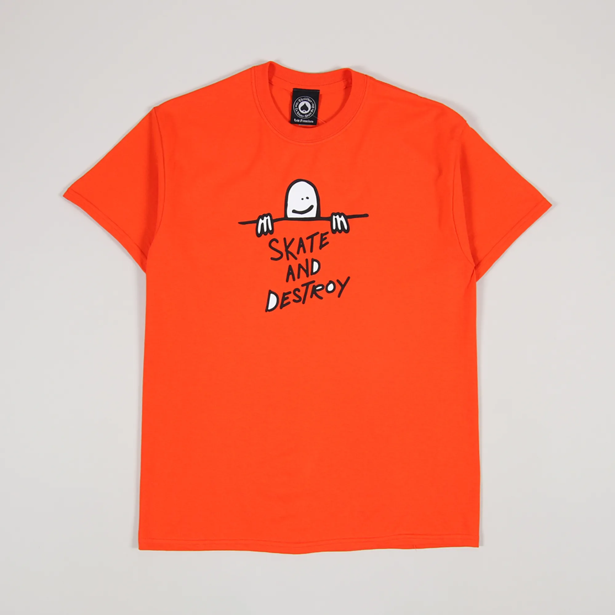 Thrasher Skateboard Magazine Gonz Sad Logo T Shirt Orange