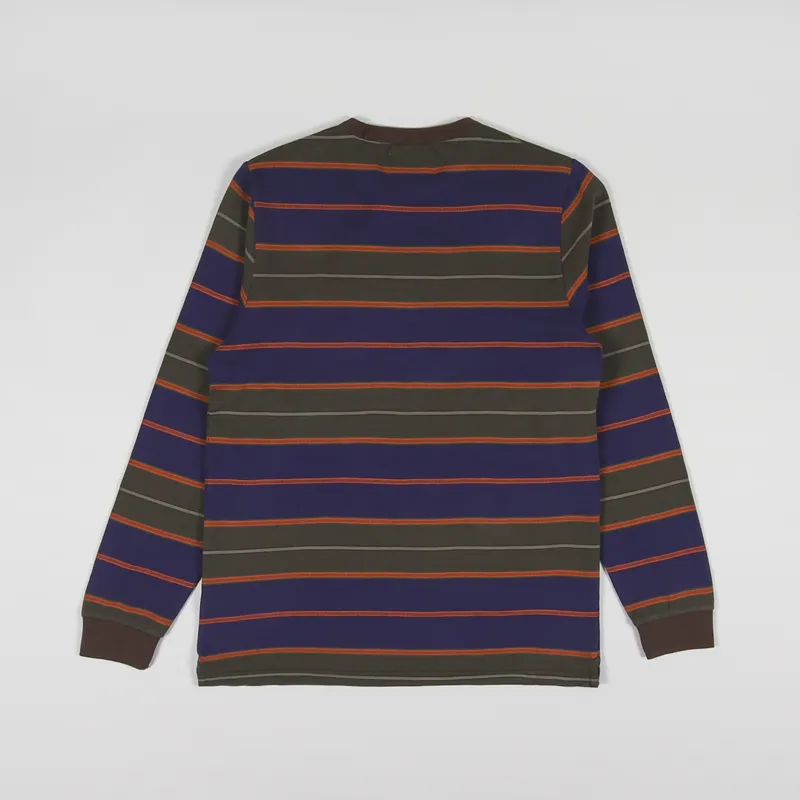 Admiral Sporting Goods Gowan Long Sleeve T Shirt Navy Orange Khaki-1