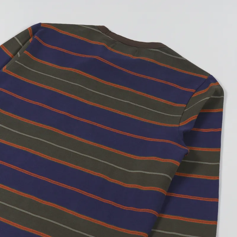 Admiral Sporting Goods Gowan Long Sleeve T Shirt Navy Orange Khaki-3