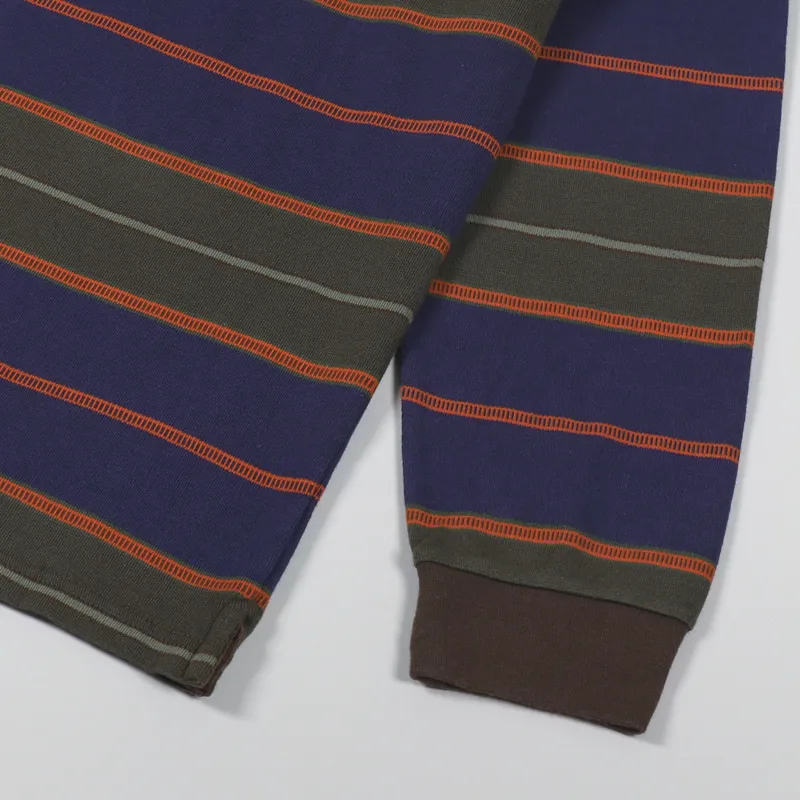 Admiral Sporting Goods Gowan Long Sleeve T Shirt Navy Orange Khaki-6