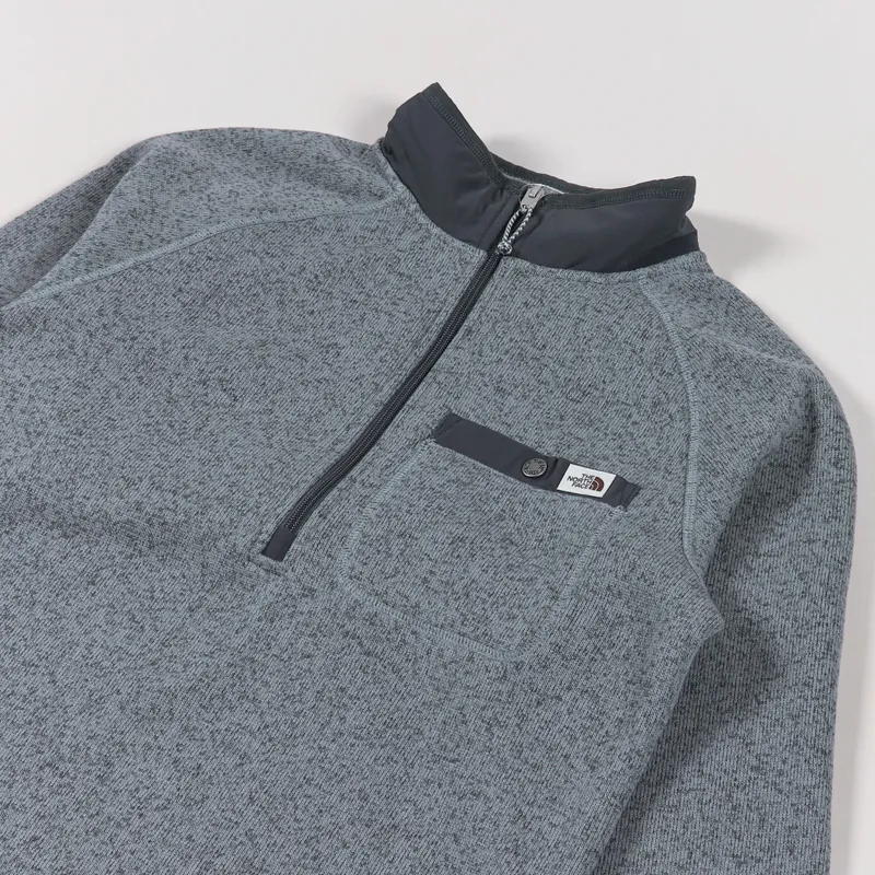 The North Face Gordon Lyons Quarter Zip Fleece Mid Grey Heather-2