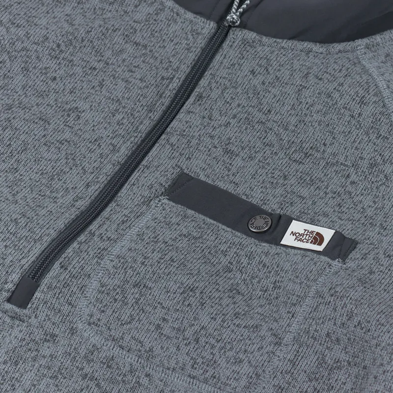 The North Face Gordon Lyons Quarter Zip Fleece Mid Grey Heather-5